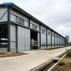 Bâtiment d'élevage avicole préfabriqué en acier personnalisé, structure en poutre H Q355B, entrepôt agricole résistant aux vents et aux neiges - Product Image 4