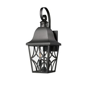 Lanterna da Parete per Esterni Nera Opaca, Applique da Esterno Impermeabile e Luci per Portico con Vetro Trasparente, Lampade da Parete per Esterni - Product Image 1