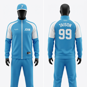 Unisex Winter Baseball Training Suit 280 GSM Premium Polyester Fleece Lime Green Contrast Panel Custom Team Logo Tracksuit - Product Image 3