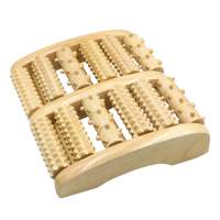 ALLWINWIN FTR25 Rouleau de massage des pieds - Masseur Shiatsu en bois à 5 rangées pour fasciite plantaire