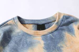 Sweat-shirts classiques unisexe à col rond, personnalisables avec logo tie-dye, 450 GSM, haute qualité, vente en gros d'usine pour la saison hivernale - Product Image 5