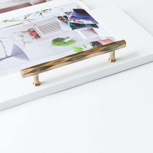 Heavy Duty Zinc Alloy Cabinet <b>Pulls</b> Geometric Faceted <b>Drawer</b> Handles for Kitchen Bathroom Bedroom Furniture Champagne <b>Gold</b> - Product Image 1