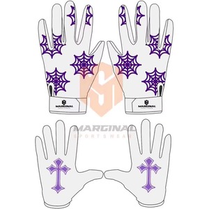 High Quality Full Finger American Football Gloves Breathable Anti-Slip Silicone Hand Grips Custom Adjustable Wrist Strap <b>Hook</b> - Product Image 1