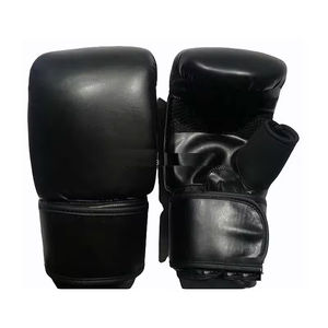 Gants de boxe professionnels en cuir véritable avec protection UV, sangle de poignet réglable et antidérapants pour l'entraînement de frappe - Product Image 5