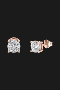 Luxury Moissanite Round Cut <b>Stud</b> <b>Earrings</b> Four Prong Solitaire 925 <b>Silver</b> Fine Jewelry Brilliant Gift for Women Men Style - Product Image 6