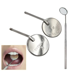 INSTRUMENTS CHIRURGICAUX BAFA Miroir buccal dentaire double face en acier inoxydable réutilisable anti-buée avec poignée ergonomique pour la dentisterie - Product Image 1