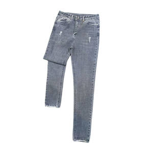 Custom <b>Denim</b> Brand Lebel Woman's Casual Distressed Faded Wash Jeans Pants with Zipper Fly Belt Loops & Waistband <b>Overalls</b> Summer - Product Image 5