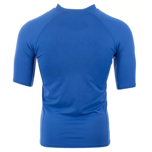 High Quality Custom Logo Men Half Sleeve Rash Guard UPF50+ Blue Swim Surf Top Quick Dry Breathable Elastic <b>Compression</b> <b>Shirt</b> - Product Image 1