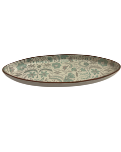 Porcelain Printed Plant Pattern Oval Serving <b>Tray</b> Reusable Dinnerware <b>Set</b> Dishwasher & Oven Safe - Product Image 3