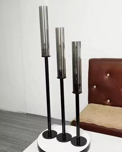 ชุดเชิงเทียน2ชิ้นเนื้อโลหะเคลือบผิวสีทองสำหรับตกแต่งบ้านห้องนั่งเล่น - Product Image 6