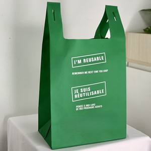 Bolsas de Tela para Camisetas con Serigrafía Personalizada, Reciclables, con Logotipo Personalizado, para Supermercado, Fabricación en Vietnam, WEPAC, Buen Precio - Product Image 3