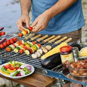 Parrilla Portátil de Carbón con Soporte para Asar al Aire Libre y Barbacoa - Product Image 1
