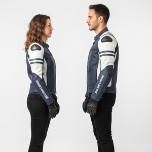 Moto Biker Cycling Leather Jacket <b>Men</b> Custom Motorcycle Biker Genuine Leather Jacket Women Motorcycle Rider Premium Leather <b>Coat</b> - Product Image 4