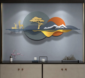 Décoration murale en fer de haute qualité, panneau mural en métal décoratif suspendu, fait main, moderne, pour la maison, le bureau, l'hôtel, le restaurant, disponible - Product Image 4