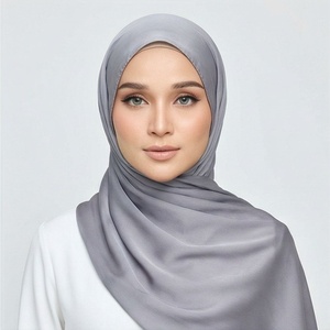 Pañuelo Hijab Personalizado de Fábrica 115x115cm, Cuadros, Estampado Floral y de Puntos, para Mujeres Musulmanas, No Tejido, Suave y Moderno - Product Image 1