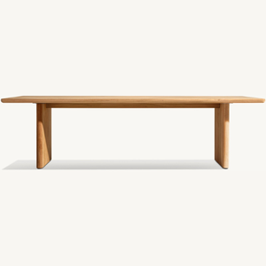 Table rectangulaire en teck, style moderne, idéale pour l'extérieur, très résistante, en promotion. - Product Image 2