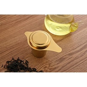 New Arrival Brass Tea <b>Strainer</b> with Wooden Handle Metal Infuser Durable Reusable <b>Colander</b> for Herbal Tea and Spices - Product Image 5