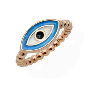 Evil Eyes <b>Ring</b> Colorful Enamel <b>Rings</b> for Women <b>Silver</b> Gold Plated <b>Adjustable</b> Open <b>Ring</b> Lucky Protection Jewelry - Product Image 1