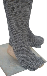 Armadura de Pierna Medieval de Anillas de Acero Suave con Remaches Planos, Hecha a Mano, para Protección Histórica de Caballeros - Product Image 4