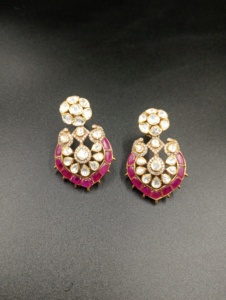 Gold Plated <b>Silver</b> <b>Stud</b> Earrings with Floral Design Luxury Women's Wedding & Party Jewelry - Product Image 4