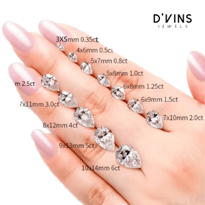 Diamante CVD Suelto en Forma de Pera de D'vins Jewels, 0.5ct, Color D, VS2, Corte Excelente, Cultivado en Laboratorio, Certificado IGI - Product Image 2