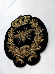 Classic Hand Embroidery Badges High Quality Handmade Stitch Embellishments with OEM Size Private Label Wholesale Supplier - Product Image 6