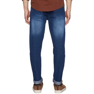 Jeans pour hommes, pantalon en denim, coupe slim, coupe droite, coupe régulière, pantalon long, confortable, lavé, 100% coton, haute qualité, style décontracté, OEM - Product Image 3