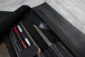 Bolsa de Chef Profesional de Cuero Vacuno, Resistente a Olores, de Alta Resistencia y Cómoda, para Guardar Cuchillos, Organizador de Viaje LSKR-0109 - Product Image 4