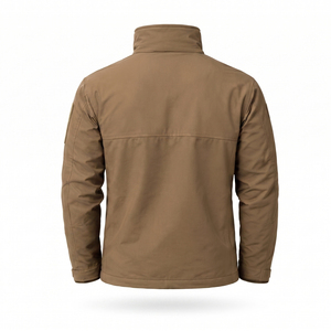 Veste d'hiver unisexe décontractée à col montant, imperméable et coupe-vent, 100 % polyester, en polaire, avec fermeture éclair intégrale et logo sur le devant - Product Image 2