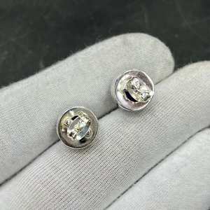 Boucles d'oreilles clous en argent plaqué or avec améthyste taille rose, faites à la main, délicates, style bohème, rondes, minimalistes, bijoux en pierres précieuses, cadeau de fête pour elle - Product Image 4