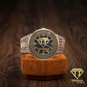Reloj de Diamantes Moissanite con Incrustaciones Completas para Hombre, Estilo Hip Hop de Lujo, con Acero Inoxidable Chapado en Oro Rosa y Movimiento Automático - Product Image 5
