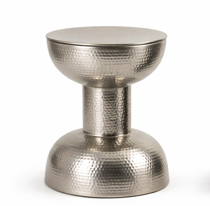 Table d'appoint moderne haut de gamme en métal nickelé, faite à la main, style traditionnel, pour salon – Meilleure vente - Product Image 1