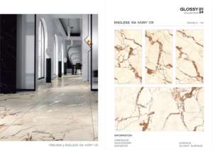 Carreaux de porcelaine polie brillante grand format, surface lustrée, taille 60x120 cm, idéaux pour les projets de revêtements de sol et de murs raffinés. - Product Image 4