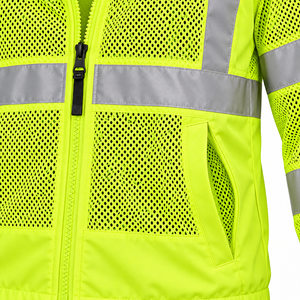 Chaleco de seguridad transpirable, reflectante, ligero, de alta visibilidad, para trabajo en verano, ropa de construcción. - Product Image 4