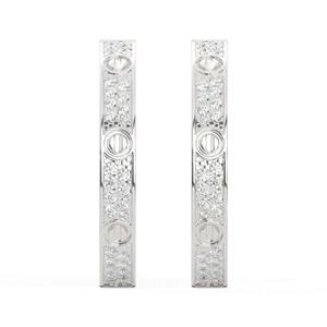 Boucles d'oreilles en diamant les plus vendues, design de luxe, bijoux fins, cadeau parfait pour anniversaire, mariage, fiançailles, prix de gros - Product Image 4