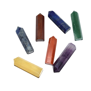 Ensemble de crayons de guérison des sept chakras - Pierre semi-précieuse d'agate naturelle - Cadeau Reiki - Product Image 2
