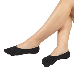 ODM Custom Men's <b>Black</b> 5 Toe No Show <b>Socks</b> Breathable Knitted Cotton Spandex Solid Summer Daily Wear Sports - Product Image 4