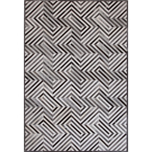 Modern Geometric Pattern Area Rug Rectangle Non-Slip Flat <b>Pile</b> PVC Backing Living Room Decor - Product Image 5