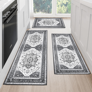 Boho Style 3-Piece Non-Slip <b>Kitchen</b> <b>Rug</b> Sets Thick Washable Floor Mats <b>Runner</b> <b>Kitchen</b> Mats - Product Image 5