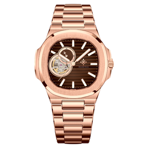 Montre analogique en acier inoxydable résistante à l'eau, mécanique, Alexander Ferros 6012R/08, saphir, sport, automatique, mouvement SEIKO, 42,5 mm, homme - Product Image 1