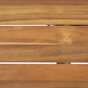 Tavolo da Pranzo con Base in Legno di Acacia e Metallo, Collezione Teak per Esterni - Product Image 3