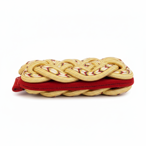 Épaulette Cérémoniale Rouge Dorée Tressée 2027, Faite à la Main et Brodé sur Mesure, Accessoire d'Uniforme - Product Image 2