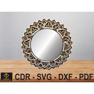 Premium Teak Wood wooden <b>wall</b> <b>mirrors</b> and <b>mirror</b> frames OEM Custom Wholesale | Aqdus Saleem India - Product Image 5
