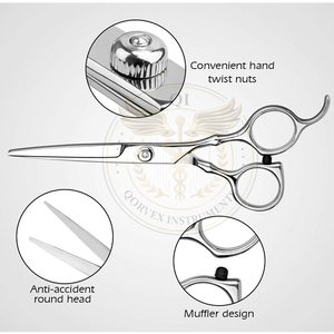 Ciseaux de coiffure professionnels pour la maison, kit de ciseaux à effiler pour barbier/salon, peigne, étui, pour hommes/femmes, acier inoxydable, légers, 6 pouces - Product Image 2