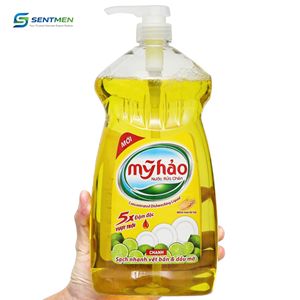 Wholesale My Hao 5X Lemon Dishwashing <b>Liquid</b> Dish Grease Cleaner 1.5kg (Transparent Bottles + Pump) - Product Image 4