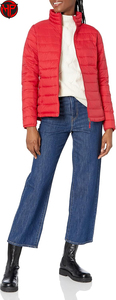 Veste matelassée de sport pour femme, veste thermique chaude en polaire avec poignets côtelés, broderie personnalisée, veste matelassée pour femme - Product Image 4