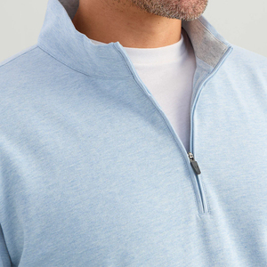 Pull de golf léger à col zippé pour homme, sweat-shirt à manches longues avec poche pour le sport - Product Image 6