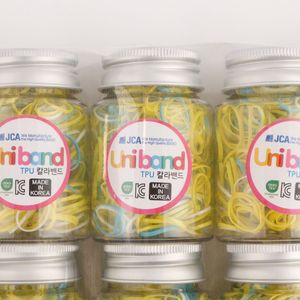 Bandas elásticas para el cabello Uniband de TPU hechas en Corea, lazos para el cabello unisex casuales, empaquetadas en botella. - Product Image 5