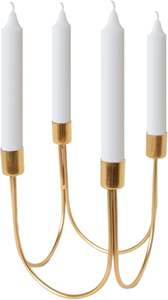 Porte-bougies coniques à 4 bras, bougeoir doré en métal, porte-bougie pour cheminée, centre de table - Product Image 2