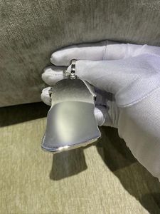 Colgante de Plata 925 con Moissanita Redonda, Diseño de Cabeza de Cristo, Corona de Espinas, Cruz, Estilo Iced Out, Amuleto Religioso - Product Image 5